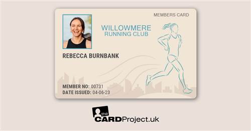 Running Club ID Card Beige Runner Skyline